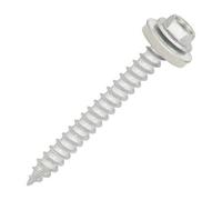 SiDAX Limited Sidax Slash Point Screws - Epdm Washer - Metal Cladding To Timber - Exterior Silver - 6.3 X 60mm - Box 100 Pcs
