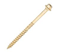 SiDAX Limited Sidax Timber Frame Screws - Hex Head - Yellow Zinc - 6.7 X 100mm - Box 50 Pcs