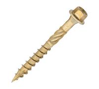 SiDAX Limited Sidax Timber Frame Screws - Hex Head - Yellow Zinc - 6.7 X 60mm - Box 50 Pcs