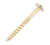 SiDAX Limited Sidax Timber Frame Screws - Torxdriv - Wafer Head - Yellow Zinc - 6.7 X 75mm - Box 50 Pcs