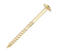 SiDAX Limited Sidax Timber Frame Screws - Torxdriv - Wafer Head - Yellow Zinc - 6.7 X 95mm - Box 50 Pcs
