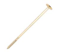 SiDAX Limited Sidax Timber Frame Screws - Torxdriv - Wafer Head - Yellow Zinc - 8.0 X 200mm - Box 50 Pcs