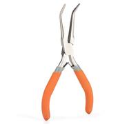 SIDAZON Fish Bone Pliers/Tweezers 6 Inches Bent nose pliers Curved Stainless Steel With Non-Slip Grip