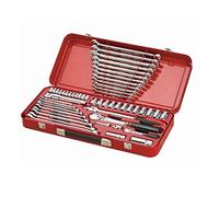 Sidchrome 1/4 and 1/2-Inch Drive Metric/AF Socket and Spanner 56-Piece Set