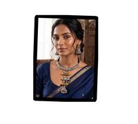 Siddhatva Indian Silver Gold Hasli Necklace Jewelry Set for Women Statement Afghani Two Tone Oxidised Ethnic Tribal Choker Necklace Earrings Birthday Gifts