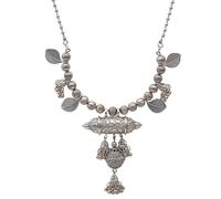 Siddhatva Statement Ethnic Indian Antique Silver Oxidized Boho Gypsy Choker Necklace Jewelry