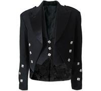 Siddiqui Scottish Prince Charlie Kilt Jacket with Waistcoat Vest (46 R)