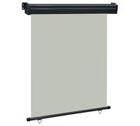 Side Awning 140x250 cm Grey Steel & Aluminium Cassette Polyester 180g/m² UVproof