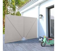 vidaXL Collapsible Terrace Side Awning Sunshade Privacy Screen Cream 240x160 cm