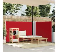 vidaXL Retractable Side Awning – Red – 100x600 cm – Polyester PU Coating