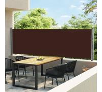 vidaXL Patio Retractable Side Awning 140x600 cm Brown UK HOT