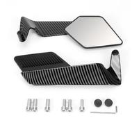 Side Bar End Mirror Adjustable For Phoenix For Wing Invisible For Wing Motorcycle Rearview Mirror Compatible With Aprilia For Tuono 125 Re660 1100(Charcoal gray)
