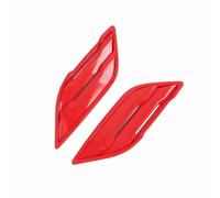 Side Bonnet hood grille Compatible With For Raptor 2017 2018 2019 2020 Carbon Fiber Grain Stick-On Side Vent Outlet Cover Trim Auto Accessoires(Red)