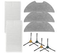 Side Brush Filter and Mop Cloth Replacement Set for Eureka E20 Plus Vacuum Cleaner to Enhance Cleaning Reach and Filter Operation (A)