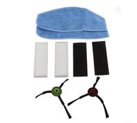 Side Brush Filter and Mop Pad Set Designed for Laresar Evol 3 Robot Vacuum Cleaner to Enhance Edge Cleaning and Particle Trapping (A)