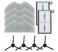 Side Brush Filter for Mop Cloth for Kit for eufy X8 for Pro Series, | 4 Side Brushes, 2 Filters, 4 Mop Cloths, Nylon & Microfiber, Easy Install, Corner Cleaning