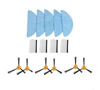 Side Brush for Conga for m50 X-Treme Microfiber Mopping Cloths Kit | HEPA Filters for Robot Cleaner, 4 Filters, 5 Mop Cloths, 6 Side Brushes, Nylon and Microfiber, Deep Clean Corners Brush Set