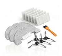 Side Brush,HEPA Filter and Mop Cloth Replacement Kit,Compatible with for cleanova W7/W11/W15 and Vexilar W7/W9/W11/W15 Robot Vacuum Cleaner,Includes Filters,Microfiber Mop Pads and Edge Cleaning