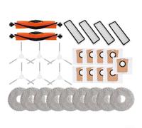 Side Brushes for Xiaomi X20+ L10s Ultra Robot 4-Pack(Set 2) | 6-pack high-capacity bags, meltblown fiber, traps 99.95% dust, for pet hair, 8-week usage
