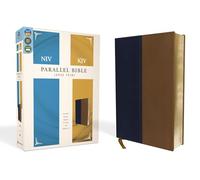 Side-By-Side Bible-PR-NIV/KJV-Large Print: Navy / Tan Italian Duo-Tone: The World's Two Most Popular Bible Translations Together