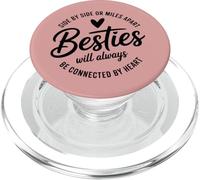 Side by Side Or Miles Apart Connected by Heart Besties PopSockets PopGrip for MagSafe