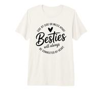 Side by Side Or Miles Apart Connected by Heart Besties Premium T-Shirt