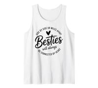 Side by Side Or Miles Apart Connected by Heart Besties Tank Top