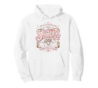 Side By Side Or Miles Apart Sisters Connected By Heart Pullover Hoodie
