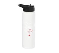 Side By Side Or Miles Apart Sisters Connected By Heart Stainless Steel Insulated Water Bottle