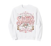 Side By Side Or Miles Apart Sisters Connected By Heart Sweatshirt