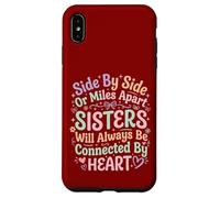 Side By Side Sisters Forever Connected Siblings Love Family Case for iPhone XS Max