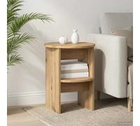 Side Cabinet 2pc Artisan Oak Engineered Wood 40 x 50 cm Compact Modern Storage