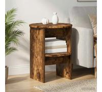 Side Cabinet 2pcs Smoked Oak Engineered Wood 40x50cm Compact Storage Modern Hall