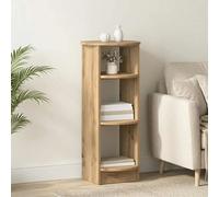 Side Cabinet Artisan Oak 40x40x100 cm Engineered Wood Minimalist Storage 3-Shelf