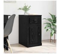 vidaXL Side Cabinet Black Oak 40 x 50 x 75 cm Engineered Wood