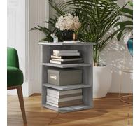Side Cabinet Grey Sonoma Engineered Wood 35x35x55 cm Smoked Oak 3-Compartment XL