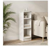 Side Cabinet High Gloss White 40x40x100cm Engineered Wood Minimalist Storage Box