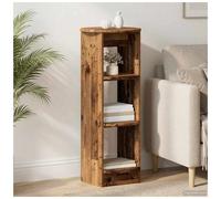 Side Cabinet Old Wood 40x40x100cm Engineered Wood Minimal Modern Storage 3-Shelf