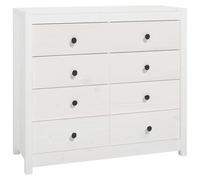 (White, 100 x 40 x 90 cm) vidaXL Side Cabinet Side Table Storage Cupboard Sideboard Solid Wood Pine