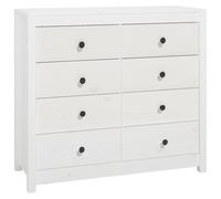 (White, 100 x 40 x 90 cm) vidaXL Side Cabinet Side Table Storage Cupboard Sideboard Solid Wood Pine
