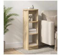 Side Cabinet Sonoma Oak 40x40x100cm Engineered Wood Minimalist Storage 3-Shelves