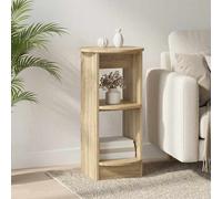Side Cabinet Sonoma Oak 40x40x75cm Engineered Wood 3-Shelf Storage Moistureproof
