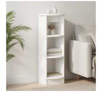 Side Cabinet White 40x40x100 cm Engineered Wood Modern Slim Moisture-Resistant.
