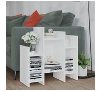 Side Cabinet White 60x26x60 cm Engineered Wood Modern Storage with Shelves Slim