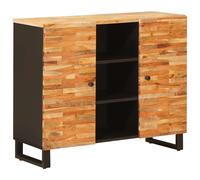Side Cabinet With Drawer Brown 90 X 33 X 75 Cm Solid Mango Wood