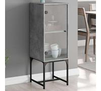 Side Cabinet With Glass Doors 35X37X100 Cm
