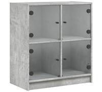 Side Cabinet with Glass Doors Home Storage Cabinet Cupboard Side Board vidaXL