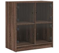 Side Cabinet with Glass Doors Home Storage Cabinet Cupboard Side Board vidaXL