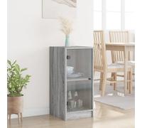Side Cabinet with Glass Doors, Sofa Side Table, Storage Cabinet, Cabinet Unit