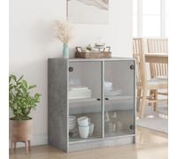 Side Cabinet with Glass Doors Storage Display Cupboard Cabinet Unit